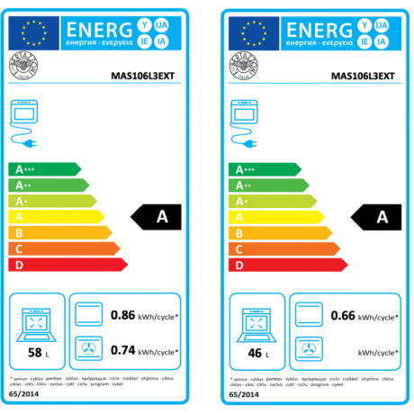 ERTAZZONI MAS106L3EXT Ηλεκτρική Κουζίνα με Εστίες Αερίου 100cm Inox